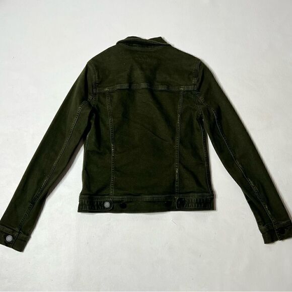 Articles of Society | Factory Distressed Hunter Green Denim Jacket - Picture 6 of 6